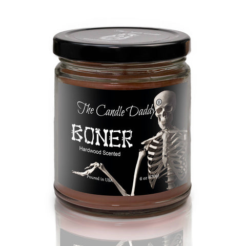 FUNNY FALL HALLOWEEN - BONER - HARDWOOD SCENTED - CANDLE