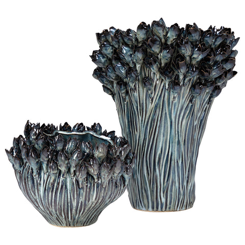 Arlen Azure Tall Vase