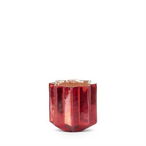 Sm Speckled Red Mercury Glass Star Containers w/Gold Interior