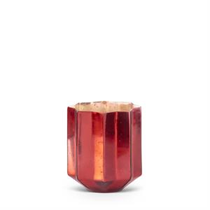 Med Speckled Red Mercury Glass Star Containers w/Gold Interior