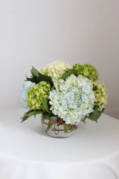 Hydrangea Bowl Arrangement