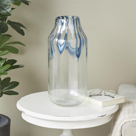 Wavy Blue Vase 17"