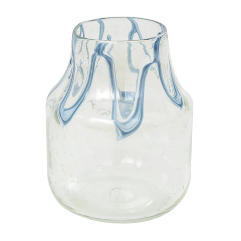 Wavy Blue Vase 10"