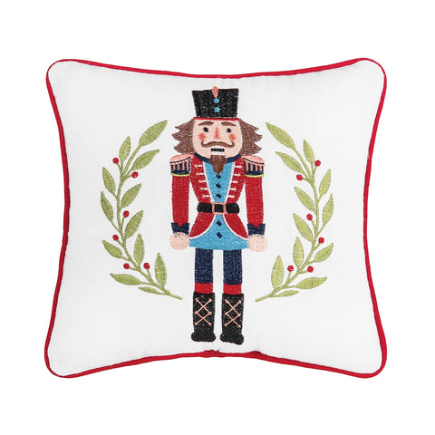 Nutcracker Wreath Pillow