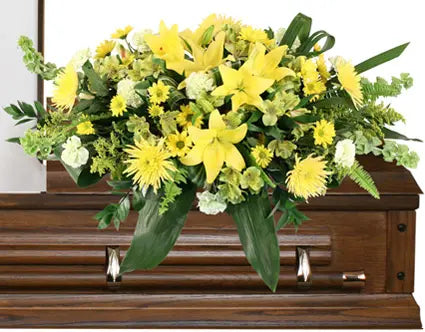 Sunshine Hues Casket Spray
