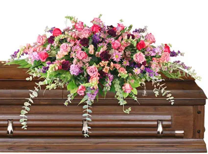Soft Pastels Casket Spray