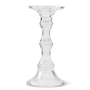 9.25 Inch Short Glass Candleholder