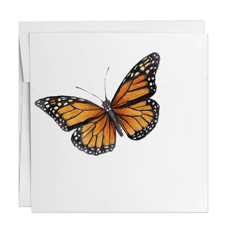 Note Card | Monarch Butterfly | Spring: 3” high x 3” wide