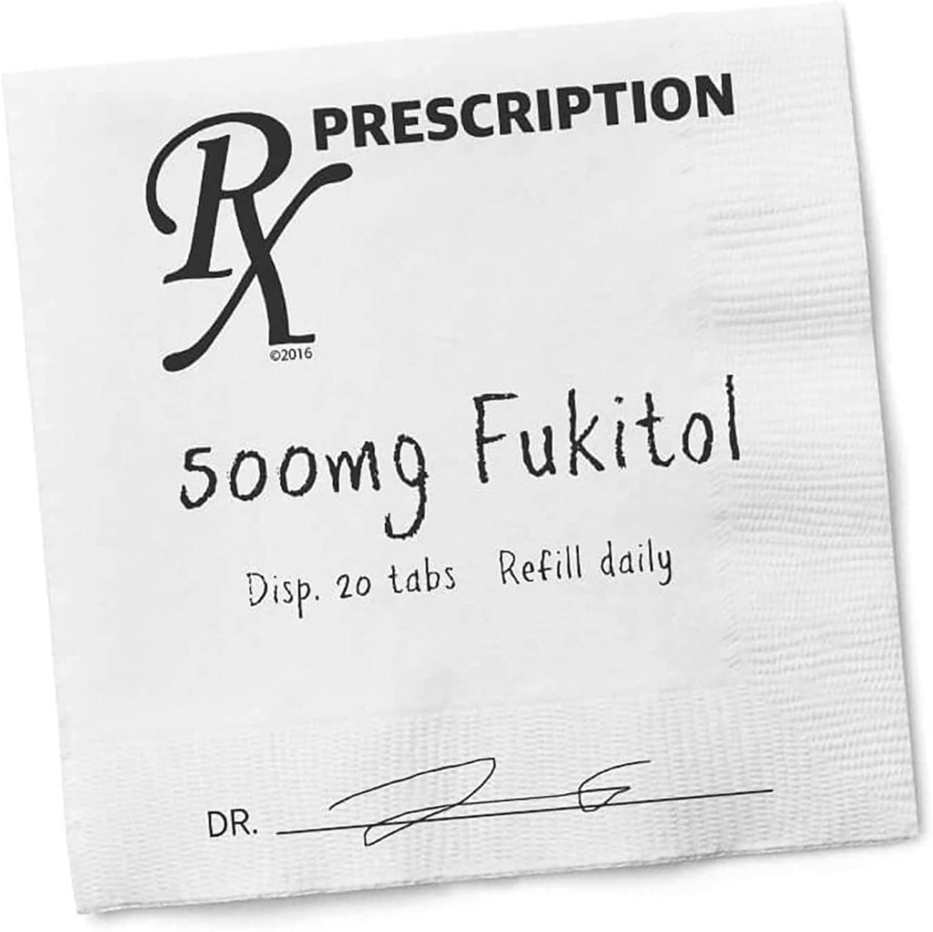 Funny Cocktail Napkins, FUKITOL Rx – Monarch Garden and Floral Design