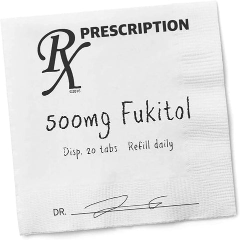 Funny Cocktail Napkins, FUKITOL Rx