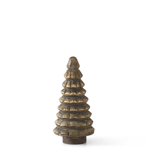 Sm Embossed Gold Mercury Glass Tree