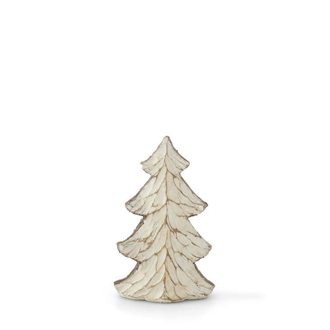 Sm Carved Resin Wood-Look Christmas Tree