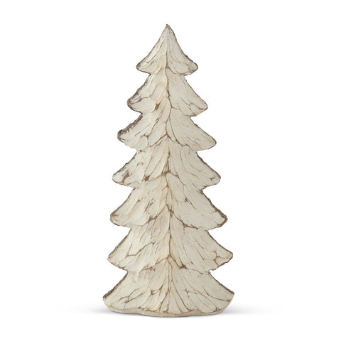 Lg Carved Resin Wood-Look Christmas Tree