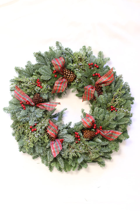 Berries and Bows Wreath