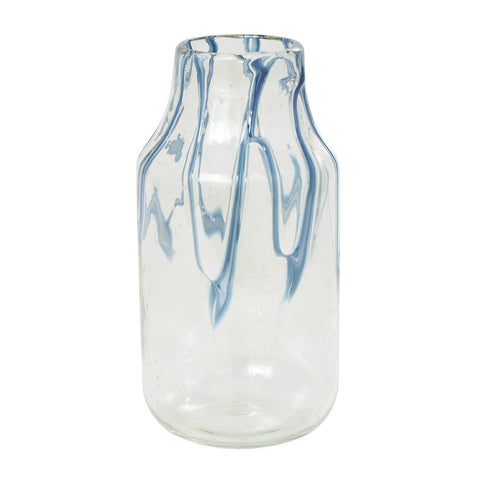 Wavy Blue Vase 13"