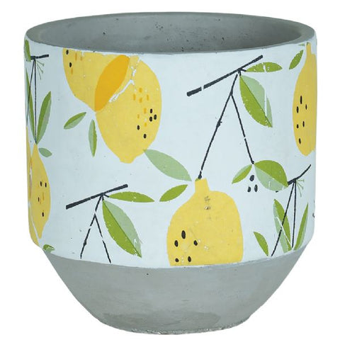 6" Lemon Design Planter