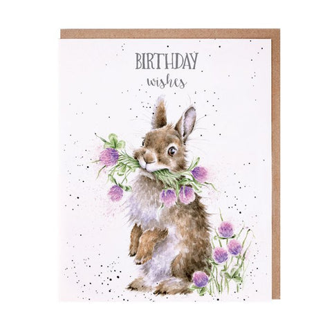'Birthday Wishes' Rabbit Birthday Card