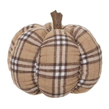 Brown Plaid Fleece Pumpkin