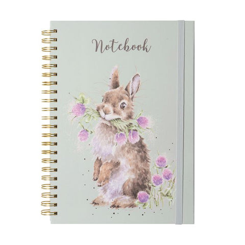 'Head Clover Heels' Rabbit Large Spiral Bound Journal