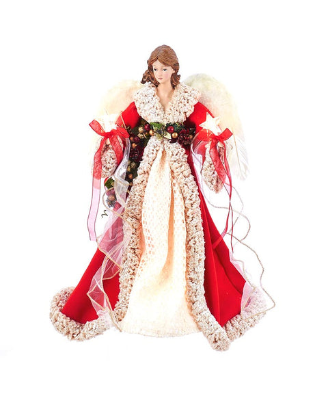 Red/Ivory Angel Tree Topper